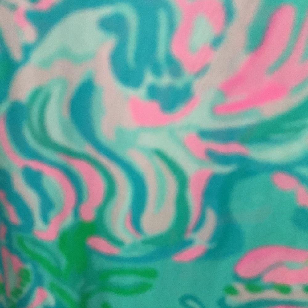 NWT Lilly Pulitzer XL Camellia Coverup in Aqua blue vista - Picture 9 of 10